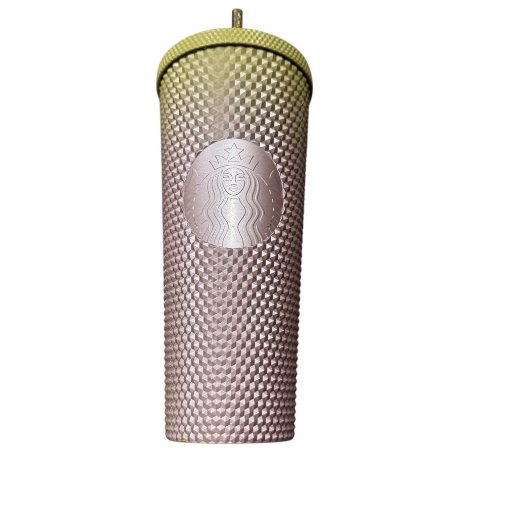Starbucks Fall 2024 Green & Purple Metallic Venti STUDDED Tumbler Cold Cup 24oz
